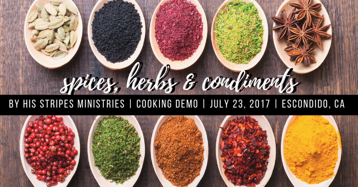 Spices, Herbs & Condiments - By His Stripes Ministries